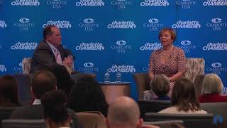 Bob Morgan and Charlotte Mayor Vi Lyles