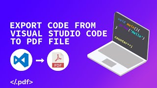 Download the video "How to Export Code from Visual Studio Code to PDF Document File - PrintCode Extension"