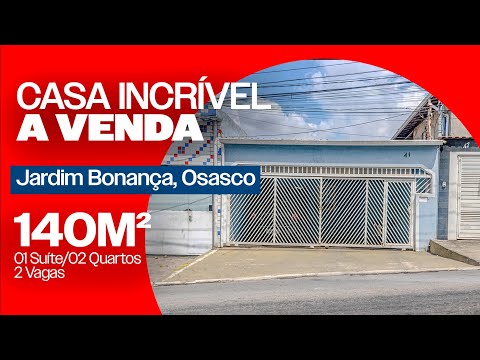 CASA COM 140m² A VENDA NO JARDIM BONANÇA - OSASCO