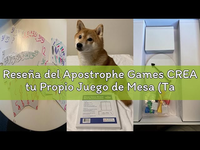 Vídeo relacionado con Apostrophe Games Junta y Cuadro en Blanco Juego (43 cm x 43 cm de Mesa y la Caja)