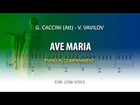 Ave Maria / Karaoke piano / Caccini (Att) -Vladimir Vavilov  / Low voice