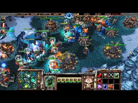 Warcraft 3 Reforged Beta Gameplay, Orc 3v3 [Updated Graphics]