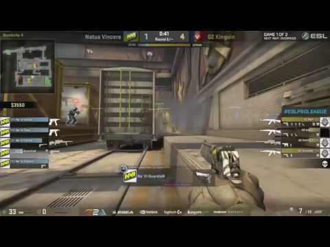 CS GO NaVi vs G2 Kinguin ESL Pro League 2016 Train Map 1