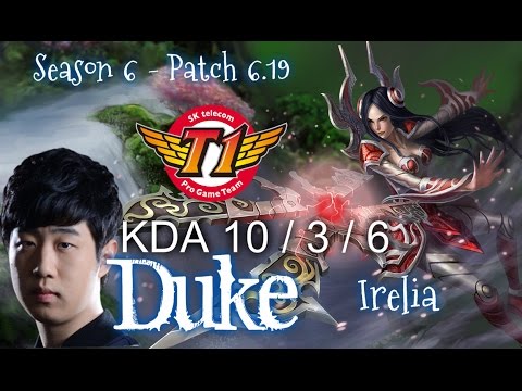 SKT T1 Duke IRELIA vs JAYCE Top - Patch 6.19 KR Ranked