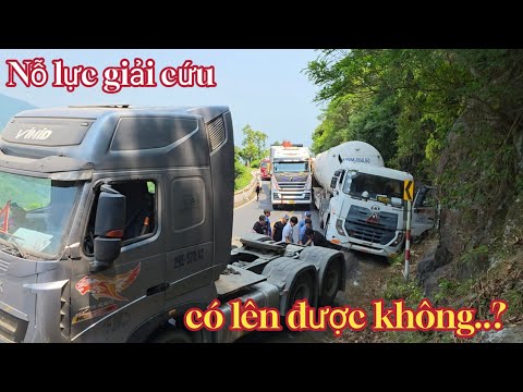 CÓ LÊN NỔI KHÔNG | TIẾP TỤC GIẢI CỨU XE ĐẦU KÉO BỊ MẮC KẸT TRÊN ĐÈO HẢI VÂN 