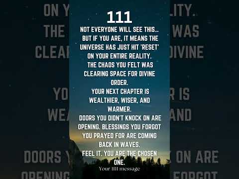 Angel number 111 means Your New Life full of blessings is starting #shorts #manifestation #loa