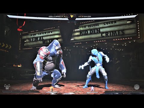 Gorilla Grodd vs Sub-Zero (Hardest AI) - Injustice 2