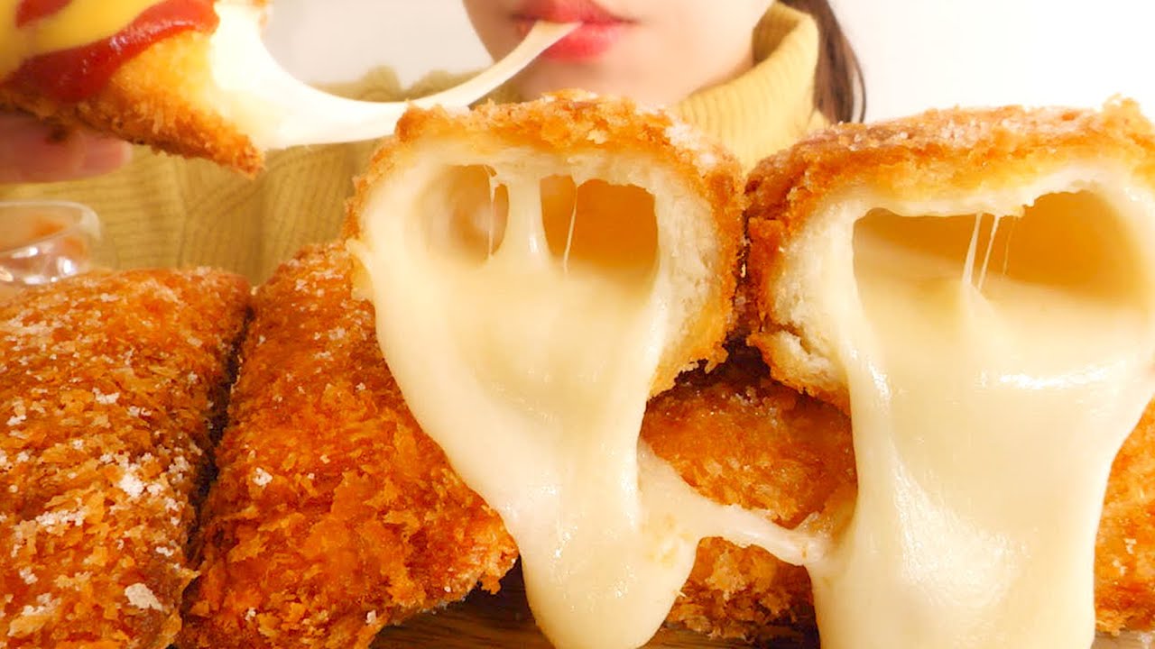 【咀嚼音】のびーるチーズ揚げパン｜Spreading Cheese Fried Bread Eating Sounds/ASMR/mukbang