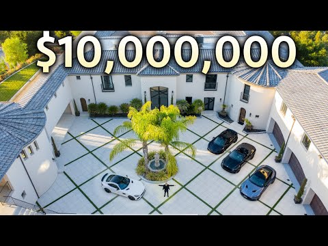 INSIDE a $10,000,000 California Mega Mansion with Garage Full of Supercars!