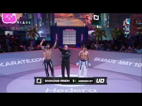 Kampf Shahzaib Rind gegen Gabo Diaz (Karate-Kampf) 2. April 2023