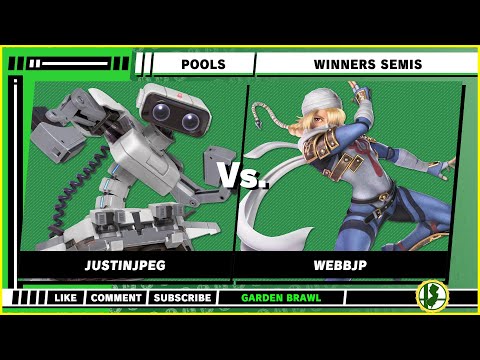 Garden Brawl - Winners Semis - Justinjpeg (R.O.B) VS WebbJP (Sheik) - Ultimate Singles