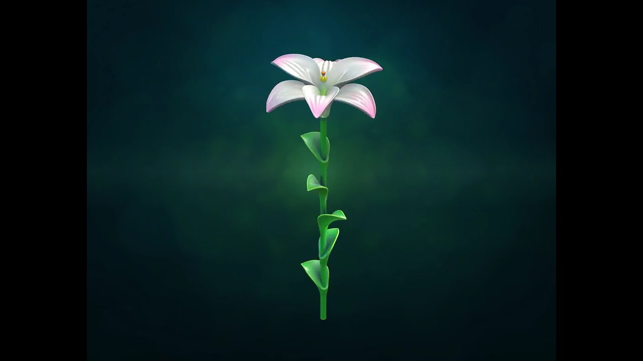 Lily II flower Assembly 3D Print Model