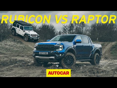 Ford Ranger Raptor vs Jeep Wrangler Rubicon - off road legends tested | Autocar