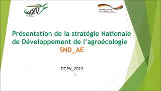[Complet] Webinaire Politiques publiques et acteurs de l'Agroécologie au Burkina Faso