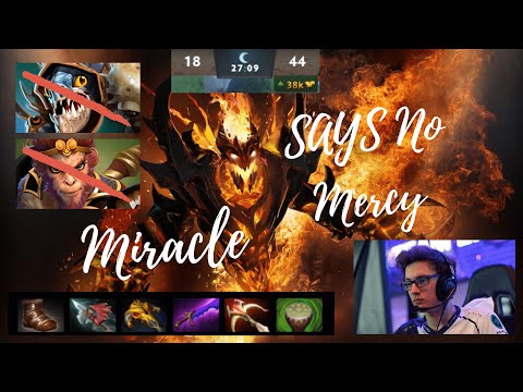 Dota 2 Nigma.Miracle first pick Shadow Fiend - Destroy Mid Monkey King & End Game No Death OWNING