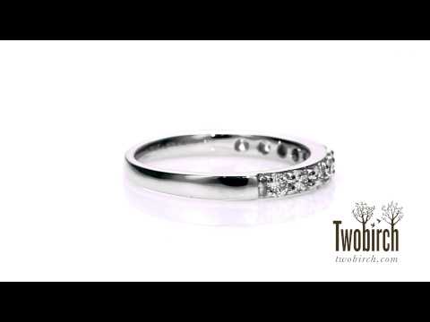 0.5 Carat 10 Stone Delicate Prong Set Wedding Band - TwoBirch  TB-WR-0028-WG-H