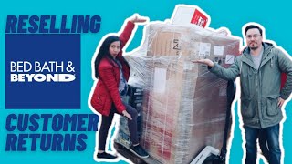 TRYING OUR LUCK !!  Reselling Another Bed Bath & Beyond Customer Return Pallet| Unboxing Episode 12
