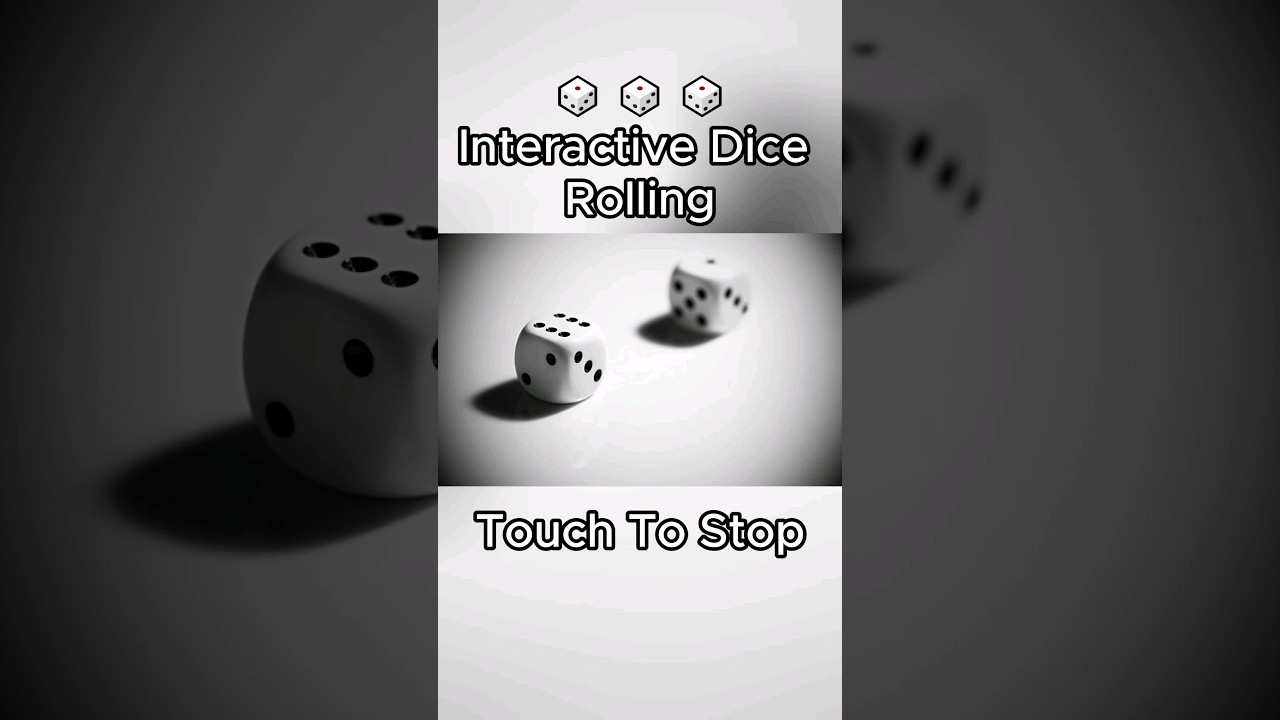 Interactive Dice Roller : Tap Screen for Random Numbers! #骰子 #掷骰子 #擲骰子 #RandomDice #Dice