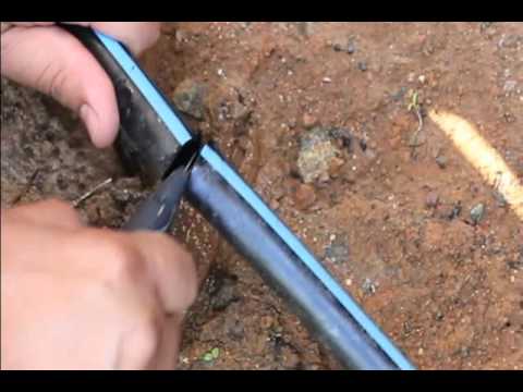 How to fix a drip irrigation pipe