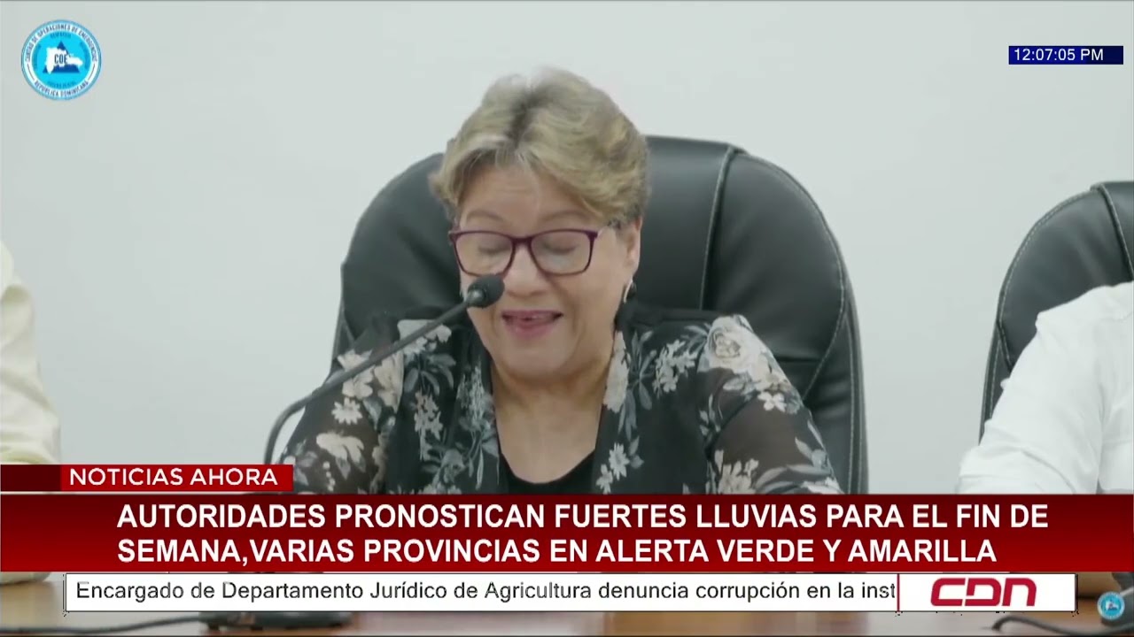 COE emite alertas verde y amarilla por lluvias este fin de semana