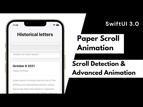 SwiftUI 3.0 Paper Scroll Animation - Auto Masking Scrollable Content With Scroll Detection - Xcode13