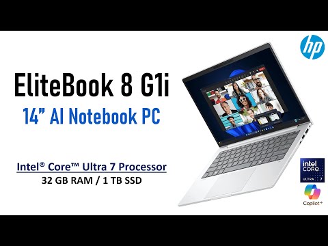 HP EliteBook 8 G1i 14 A37MGET Ultra 7 258V 32GB 1TB Intel Arc W11P Glacier Silver HP EliteBook 8 G1i 14 A37MGET Ultra 7 258V 32GB 1TB Intel Arc W11P Glacier Silver