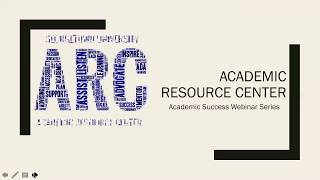 Academic Success Webinar Series: Creating a Study Schedule
