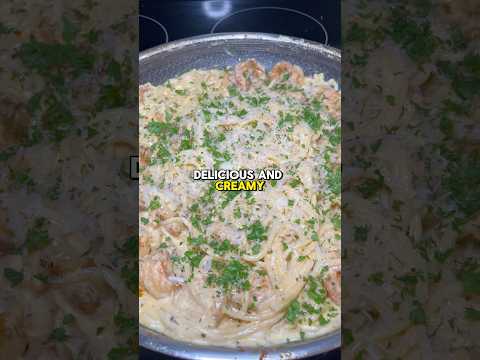 Creamy Shrimp Alfredo 🍤🔥recipe (description) ↗️ #alfredo #pasta #pastarecipe #pastalover #shrimp
