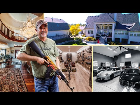 Tour The Collector's 14,000 sqft MEGA MANSION | Cars, Guns, Indoor Shooting Range 🤯