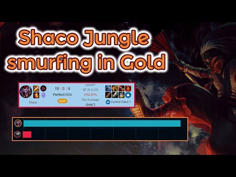 Shaco Jungle vs. Rengar / smurfing in Gold Elo [League of Legends] Full Gameplay - Infernal Shaco