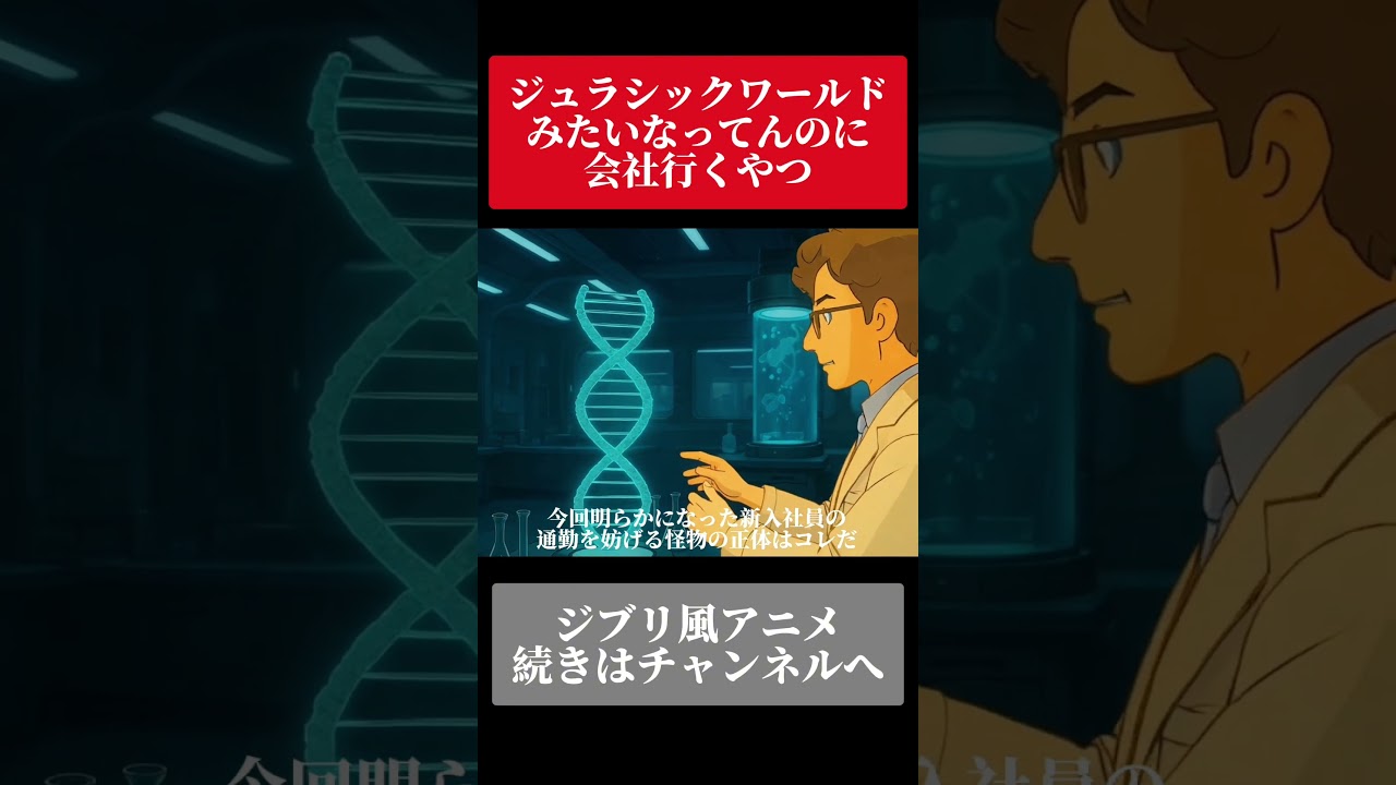 ジュラシックワールドみたいなってんのに会社行くやつ　#アニメ #コントチャンネル #アニメコント #shorts