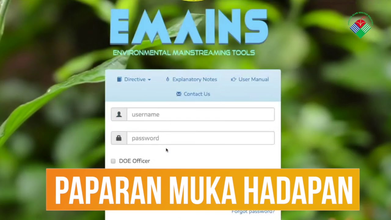 Environmental Mainstreaming Tools (EMAINS)