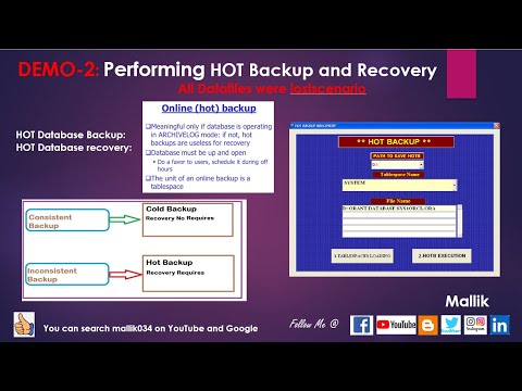 DEMO-2: Performing HOT Backup and Recovery || All Data files were lost - Recovery Scenario