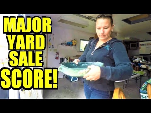 Ep201: YOU WON'T BELIEVE WHAT WE FOUND AT THIS GARAGE SALE | SHOP WITH ME  -  ANTIQUE BARGAIN HUNTER