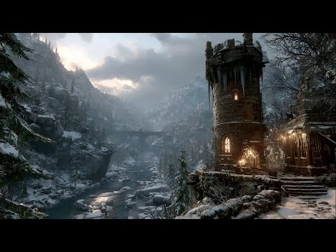 Watchtower Beneath the Mountain Pass – Medieval Celtic Music & Alpine Winter Ambience