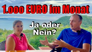 LEBENSHALTUNGSKOSTEN monatliche Ausgaben 1000 € ? Philippinen + Visum 