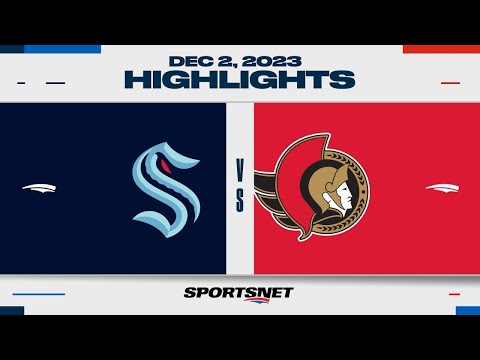 NHL Highlights | Kraken vs. Senators - December 2, 2023