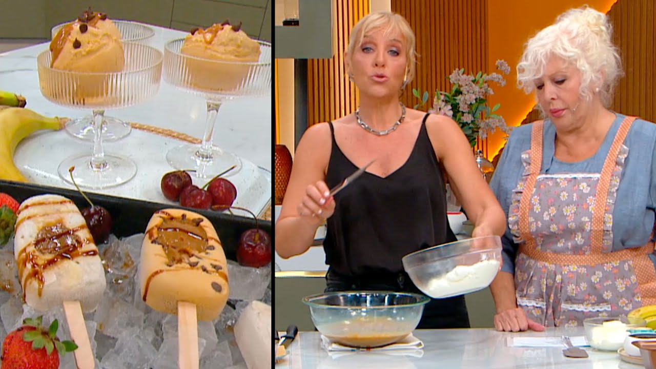 Todos los tips de Jime Monteverde para hacer helado en casa: dulce de leche, banana split y frutilla