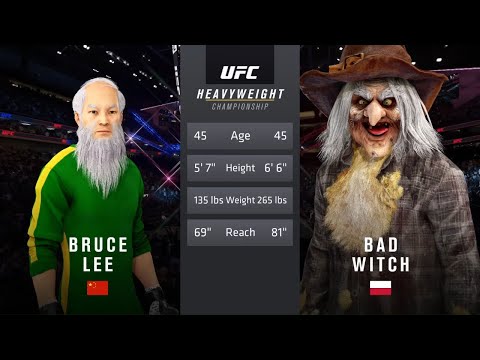 UFC 4 - Old Bruce Lee vs. Bad Witch - Dragon Fights 🔥🐲