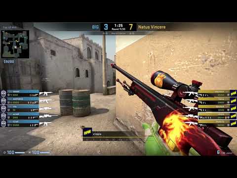 CS:GO POV Demo Na'Vi S1mple (26/13) vs BIG (de_dust2)