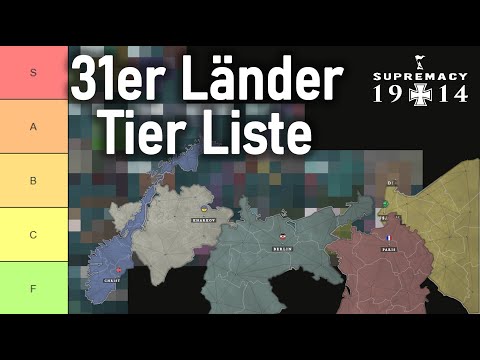 Tier List of all countries 31-map | Supremacy 1914