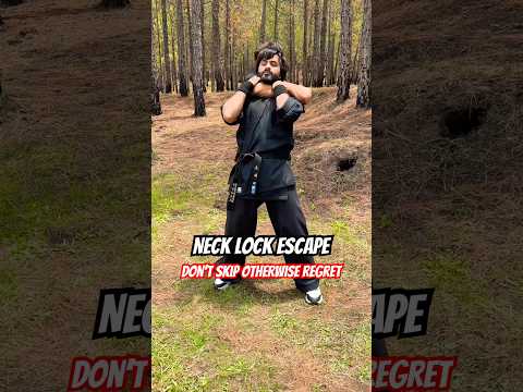 Rear Neck Lock ESCAPE in Seconds🔥 #survival  #selfdefense #kravmaga #taekwondo  #uk #usa #fighting