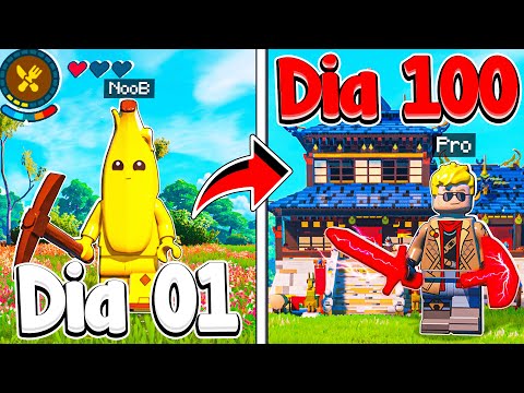 SOBREVIVI 100 DIAS no LEGO FORTNITE