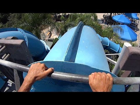 Blue Triangle Water Slide at Raging Waters Los Angeles