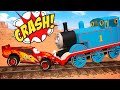 Cars Lightning McQueen Vs Thomas The Tank Engine McQueen Crash