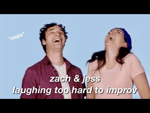zach reino and jessica mckenna laughing too hard to improv for 5 minutes