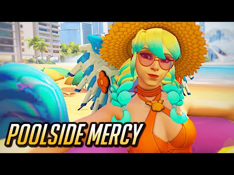Mercy's NEW Poolside Skin! 🌊 The WORST Placement Matches? 😰 -  Overwatch 2