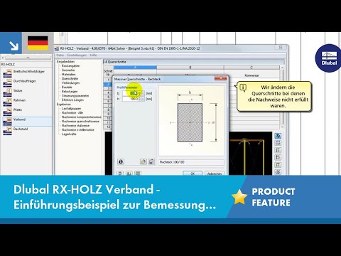 Dlubal RX-HOLZ Verband - Einführungsbeispiel zur Bemessung eines Dachverbandes