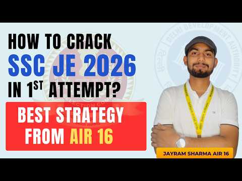 1st Attempt मे  SSC JE 2026 कैसे crack करें 💪 | Best Strategy by Jayram Sharma AIR 16 #sscje #ssc