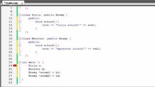 Buckys C++ Programming Tutorials - 56 - virtual Functions